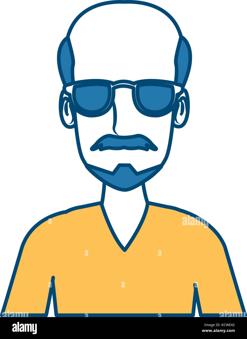 Man face with glasses cartoon Stock Vector Image & Art Alamy