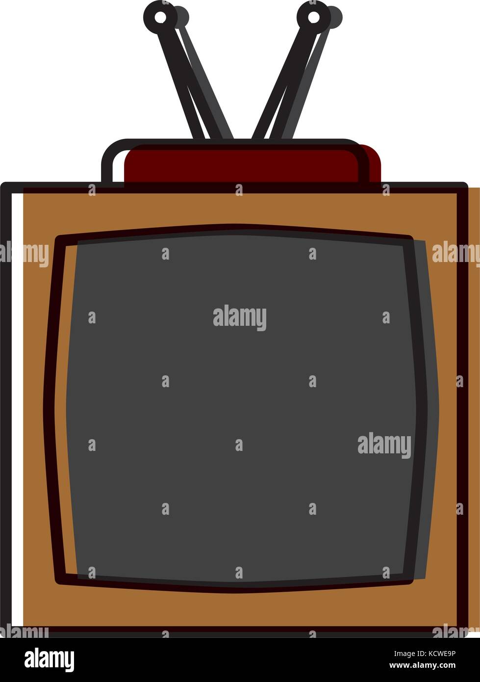 Old tv isolated Stock Vector Image & Art - Alamy