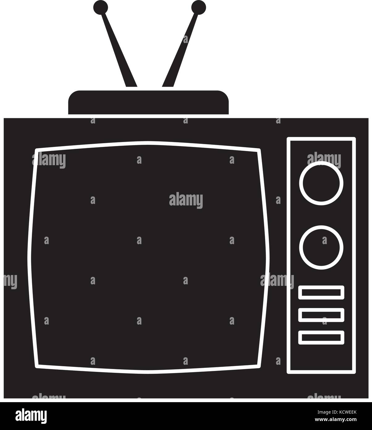 Old tv isolated Stock Vector Image & Art - Alamy