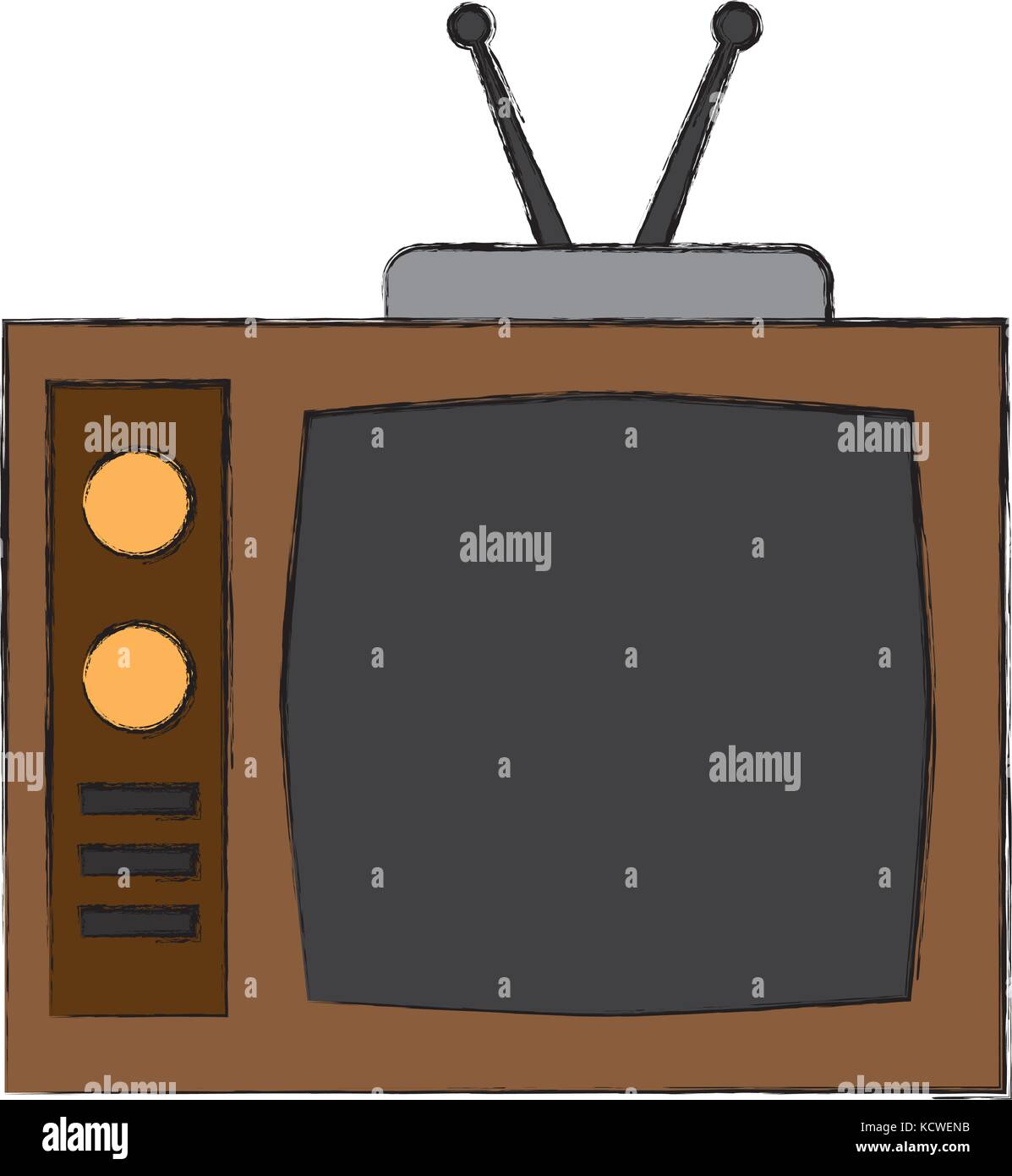 Old tv isolated Stock Vector Image & Art - Alamy