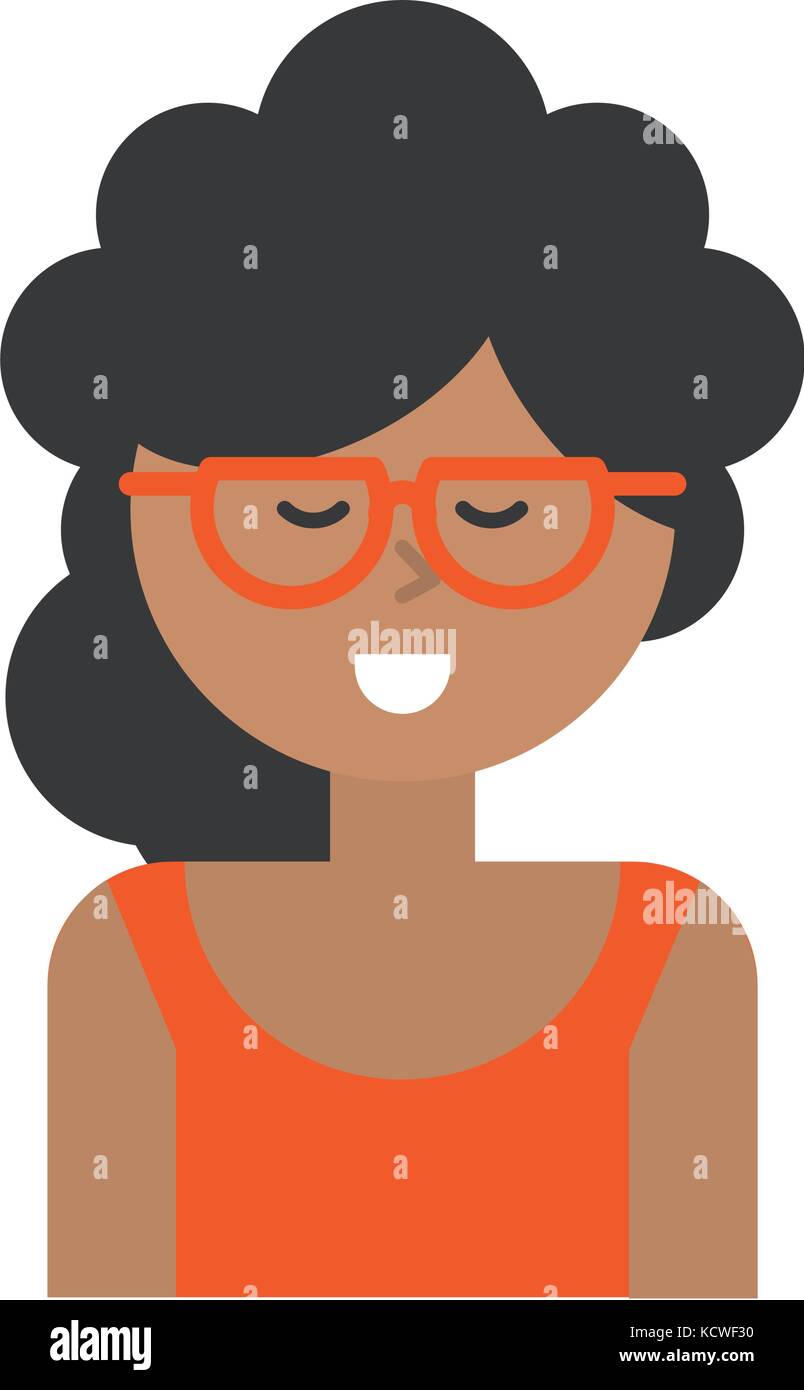 happy woman wearing glasses icon image Stock Vector Image & Art - Alamy