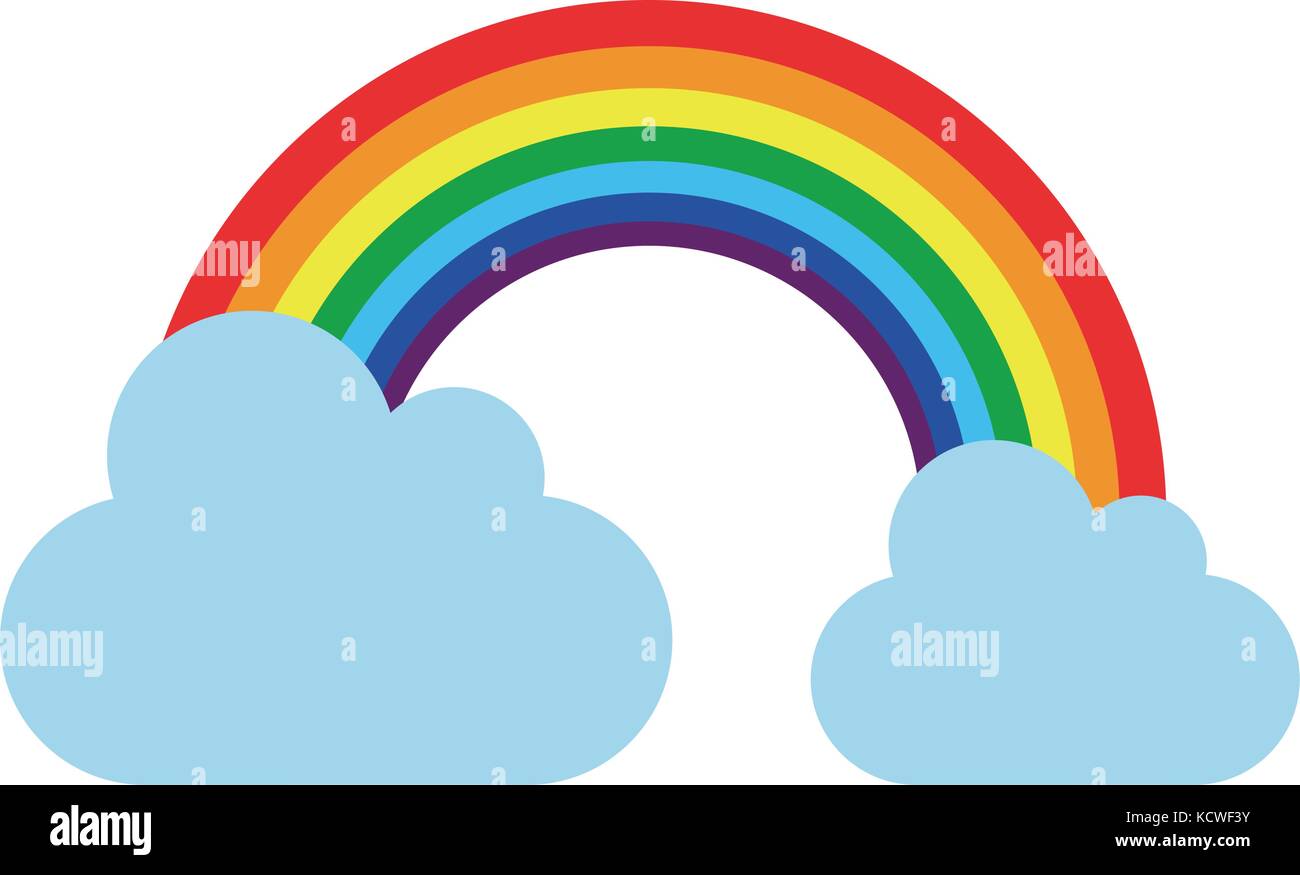 rainbow with clouds icon image Stock Vector Image & Art - Alamy