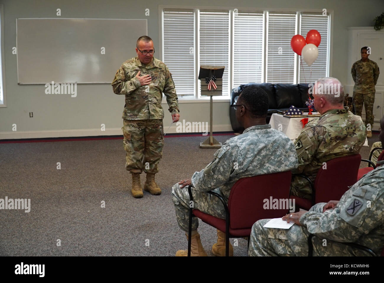 U.S. Army Lt. Col. Robert Downs serves as guest speaker as the South ...