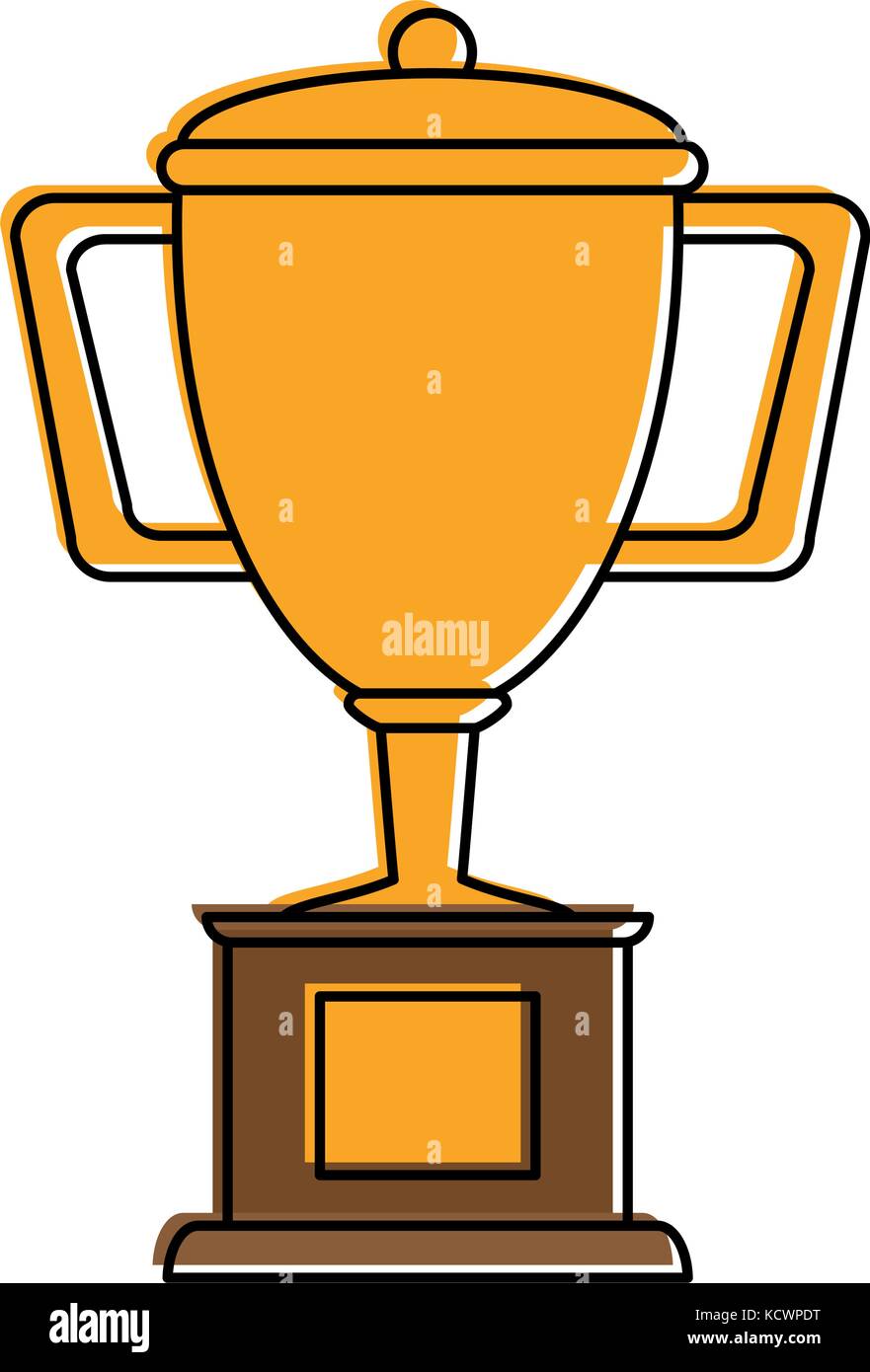 trophy cup on podium first place icon image Stock Vector Image & Art ...
