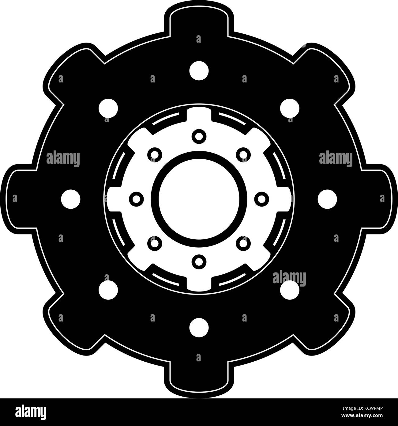 two gears icon image Stock Vector Image & Art - Alamy