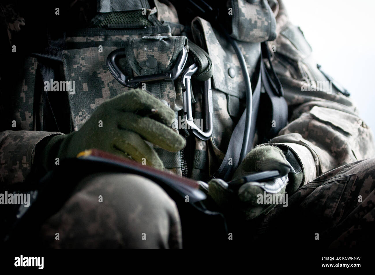 U.S. Army Cpt. Jon Strickland, Warrant Officer Eric Ponder, and Staff