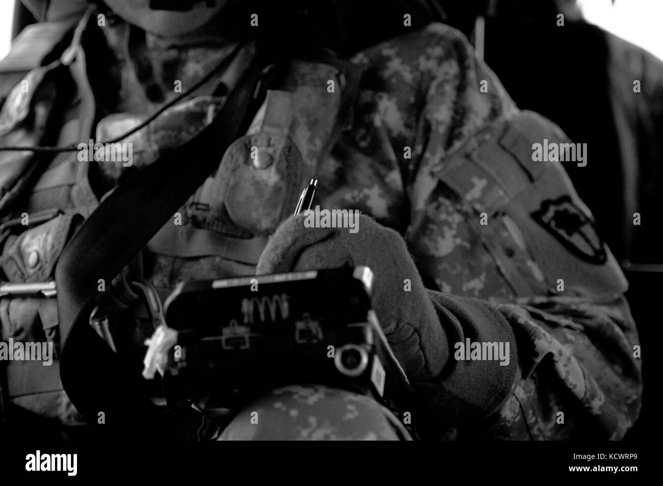 U.S. Army Cpt. Jon Strickland, Warrant Officer Eric Ponder, and Staff