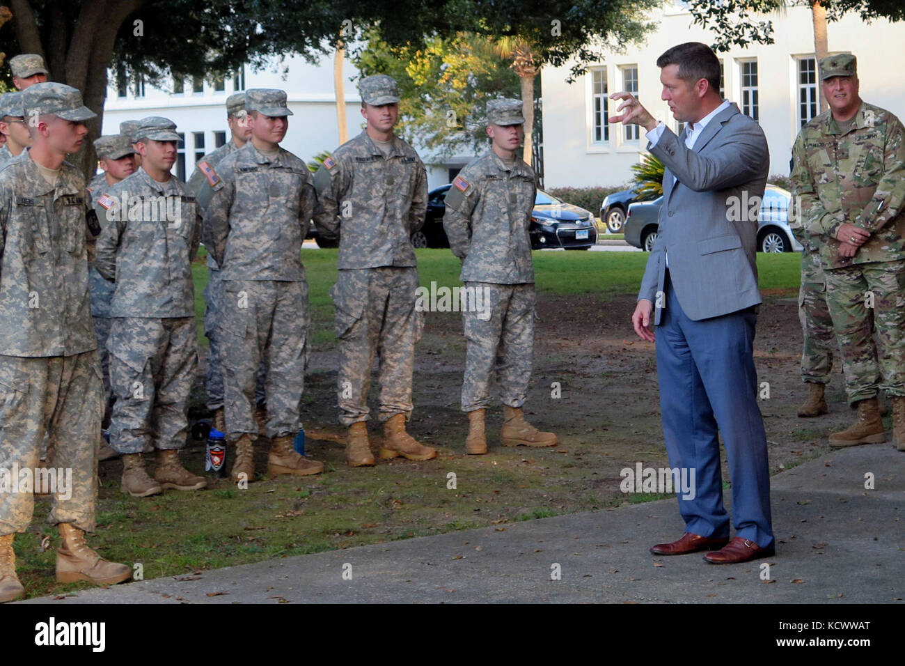 Under Secretary of the Army Mr. Patrick J. Murphy speaks Cadre and with ...