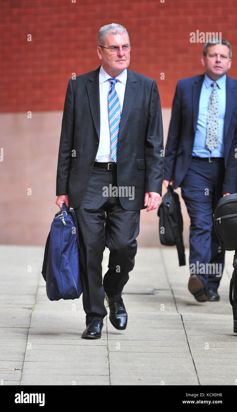 The five suspects charged in relation to the Hillsborough tragedy were 96 liverpool fans died are seen leaving Preston Crown court.  Featuring: Graham Mackrell Where: P, United Kingdom When: 06 Sep 2017 Credit: WENN.com Stock Photo