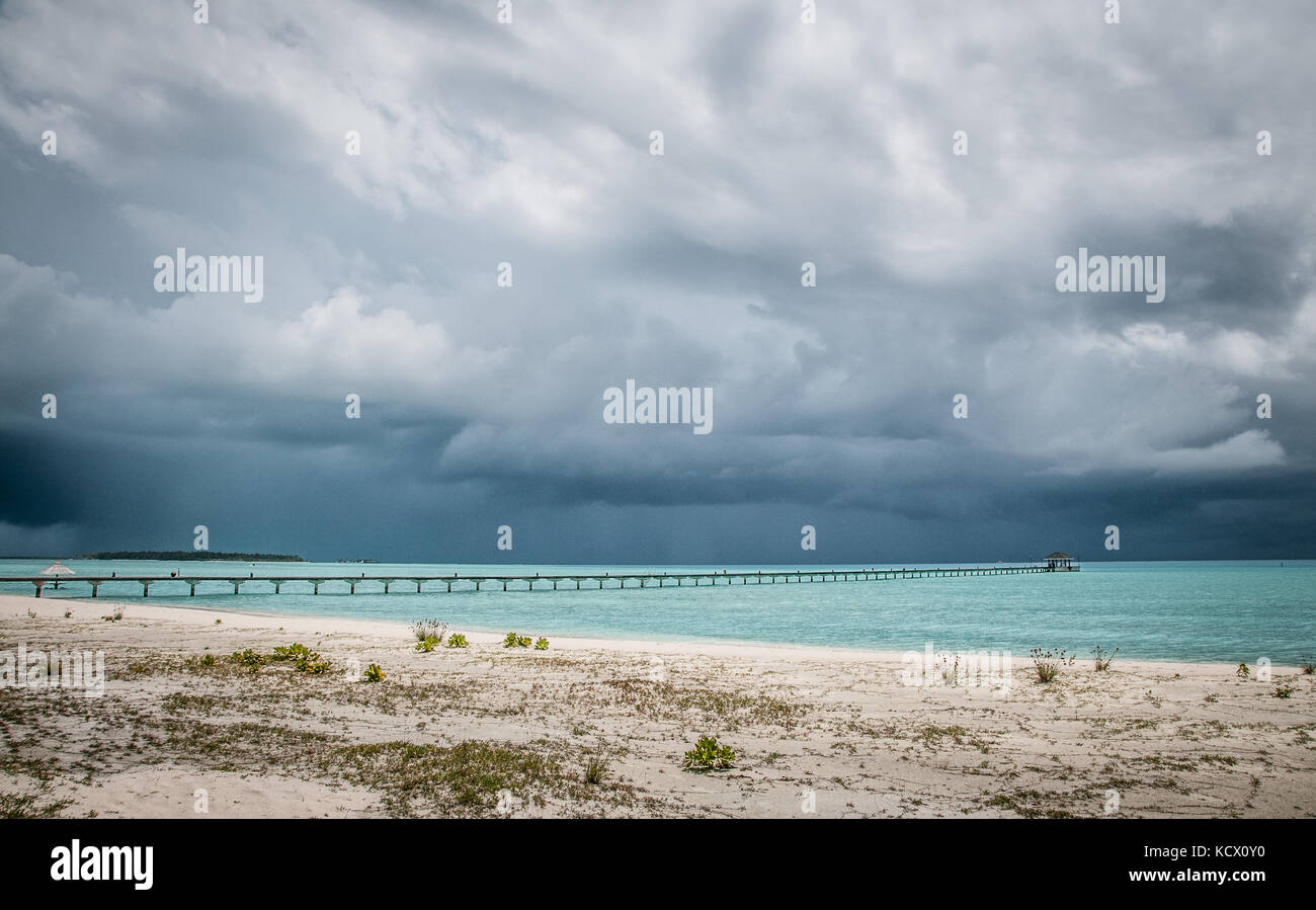 maldive storm Stock Photo