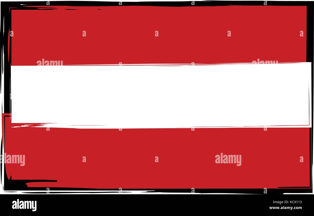 Grunge Austria flag or banner vector illustration Stock Vector