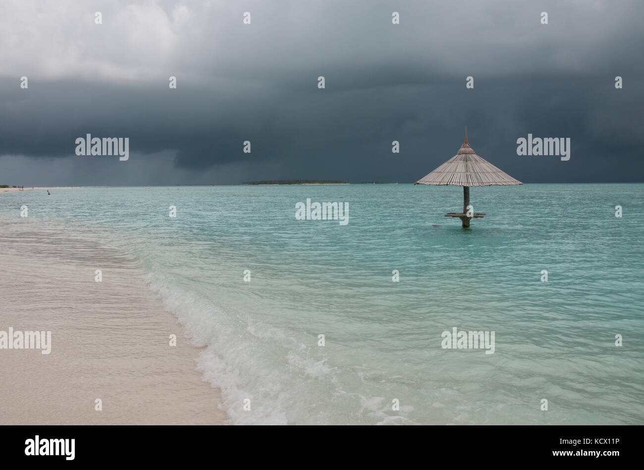 maldive storm Stock Photo