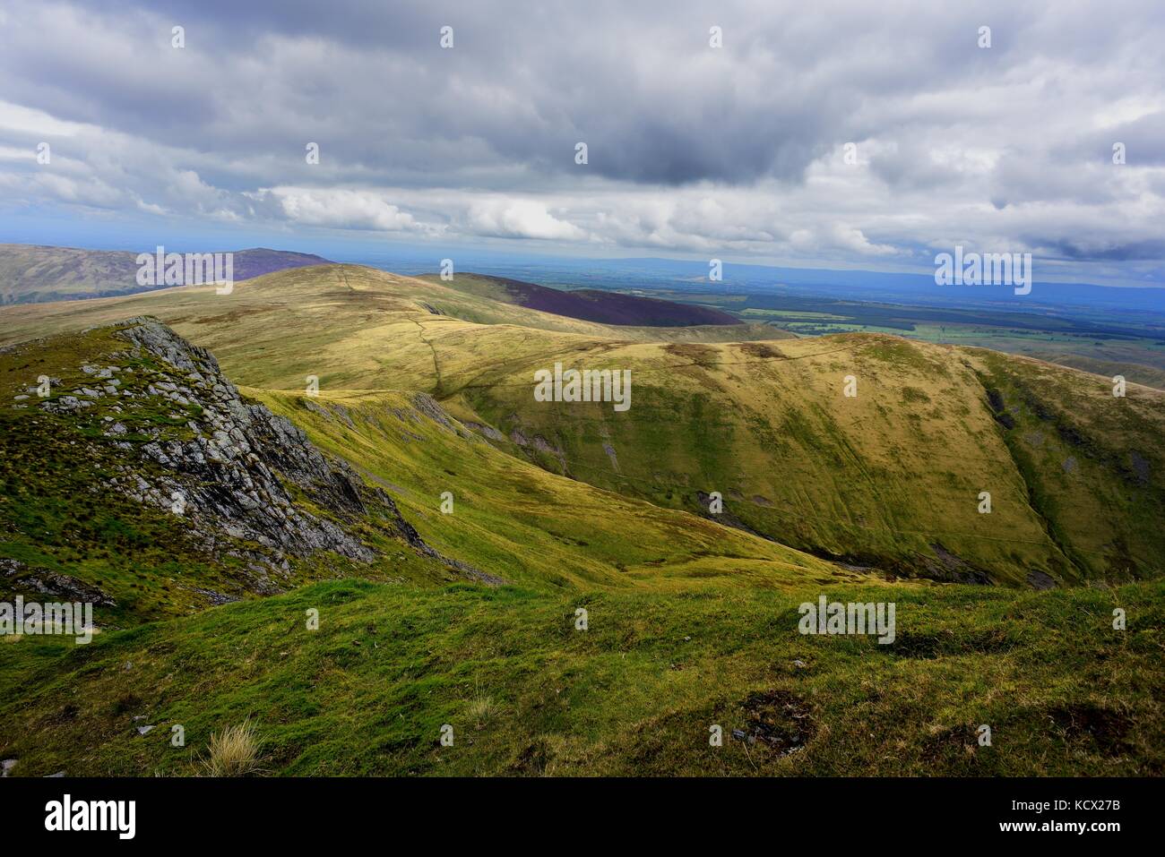 Bannerdale Crags and Bowscale Fell from the ascent of Blencathra Stock ...