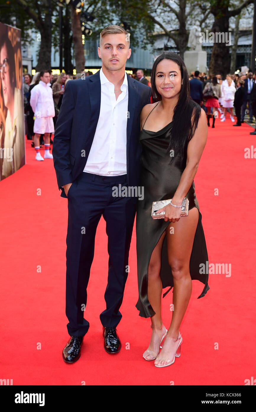 Lloyd Glasspool and Heather Watson attending the premiere of Battle of