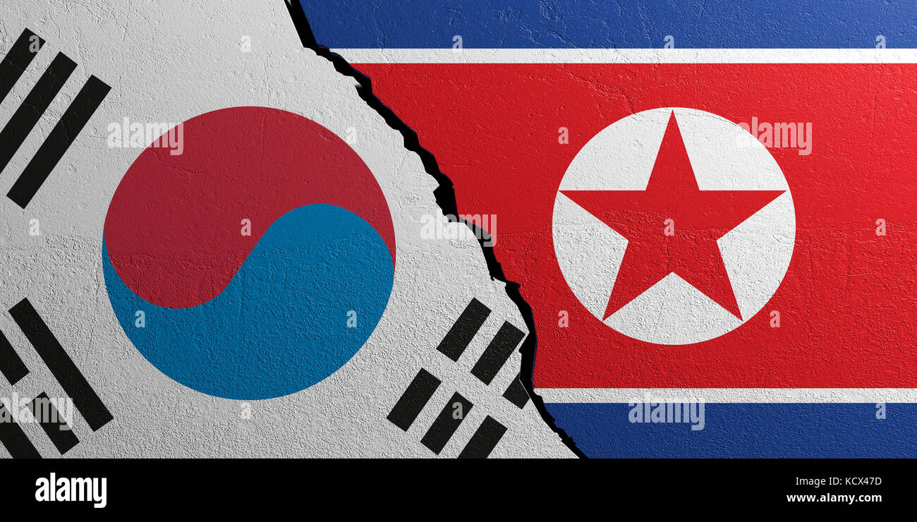 North and south korea flags hires stock photography and images Alamy