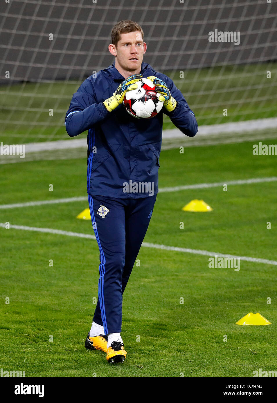 Northern Ireland goalkeeper Michael McGovern during the training