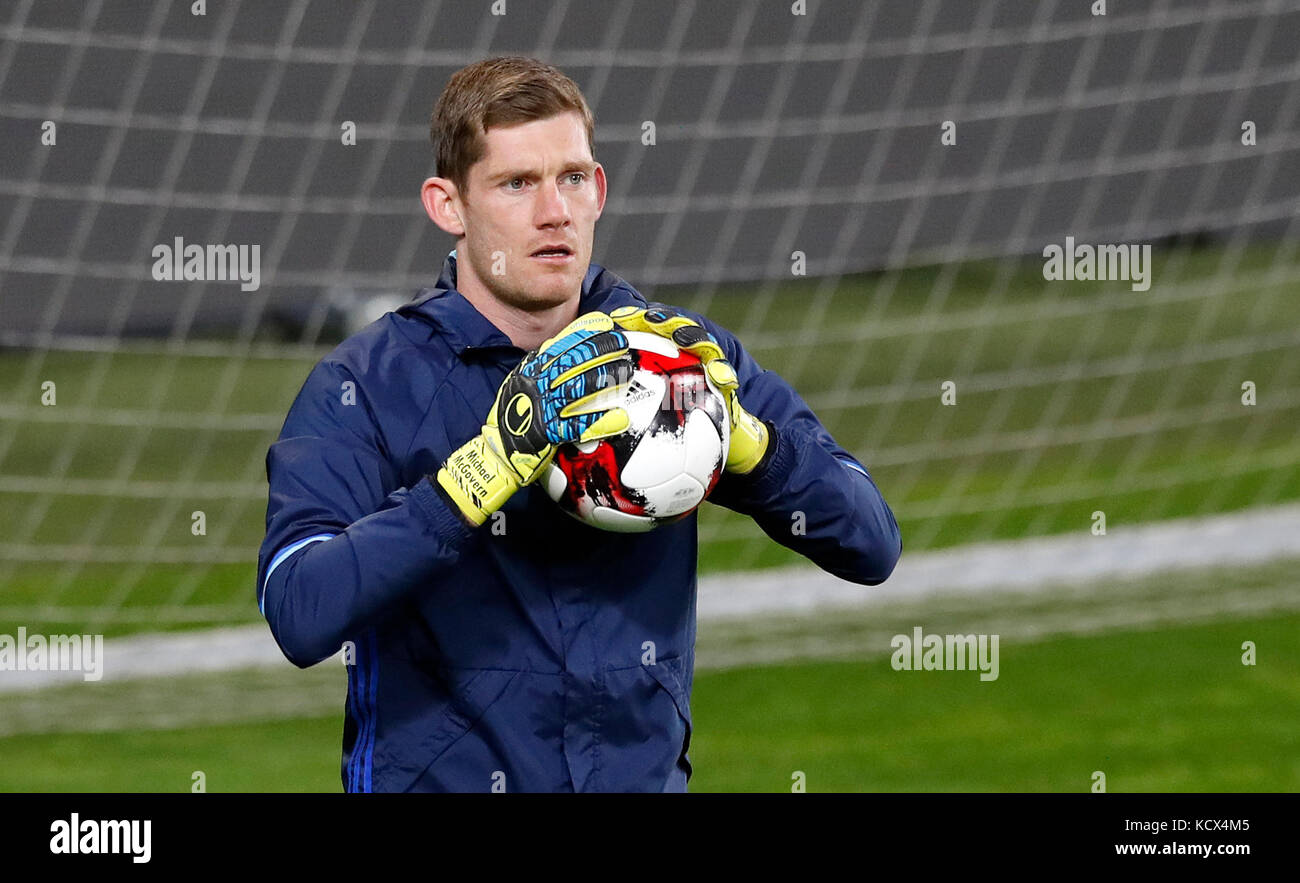 Northern Ireland goalkeeper Michael McGovern during the training