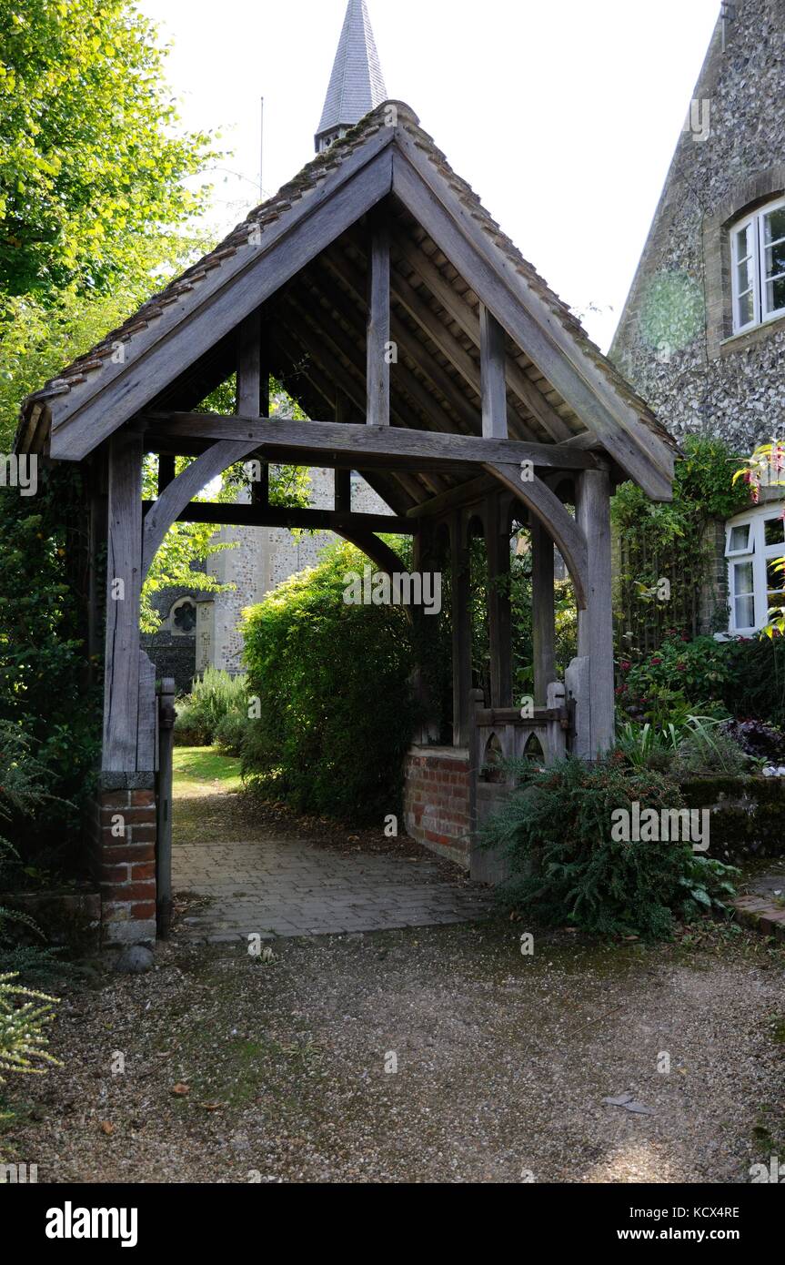 Lychgate, Barley, Hertfordshire Stock Photo