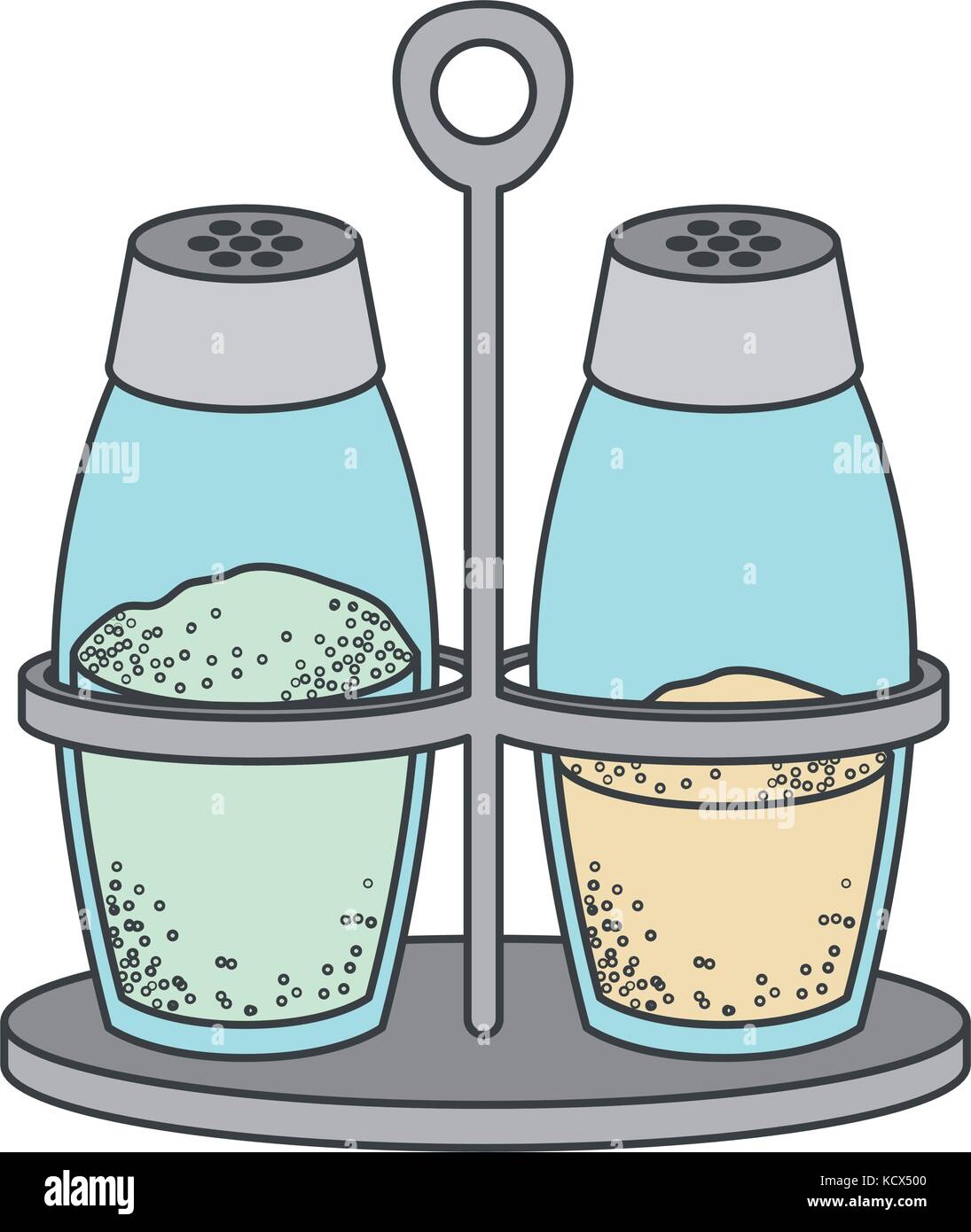 salt and pepper containers colorful silhouette Stock Vector Image & Art