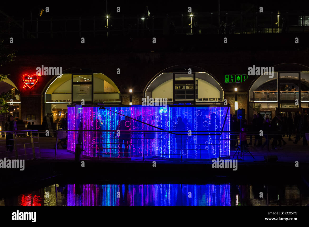 6th Oct 2017, Leeds Night Light, a magical celebration of light and colour, this the 13th year of Light Night Leeds. Stock Photo