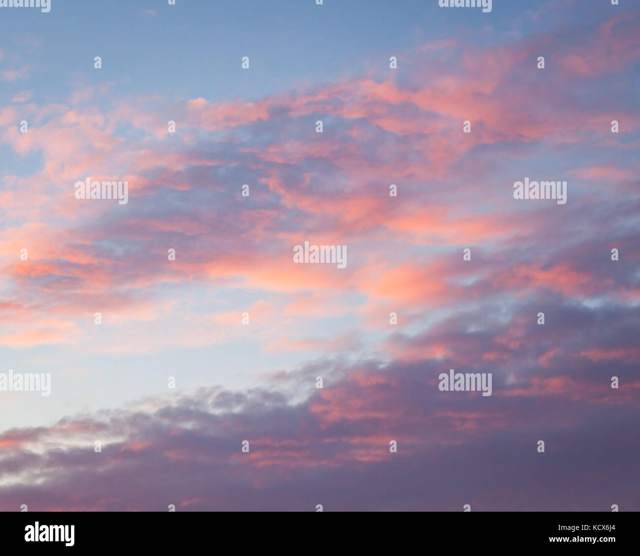 Calm cloud scape at sunset Stock Photo