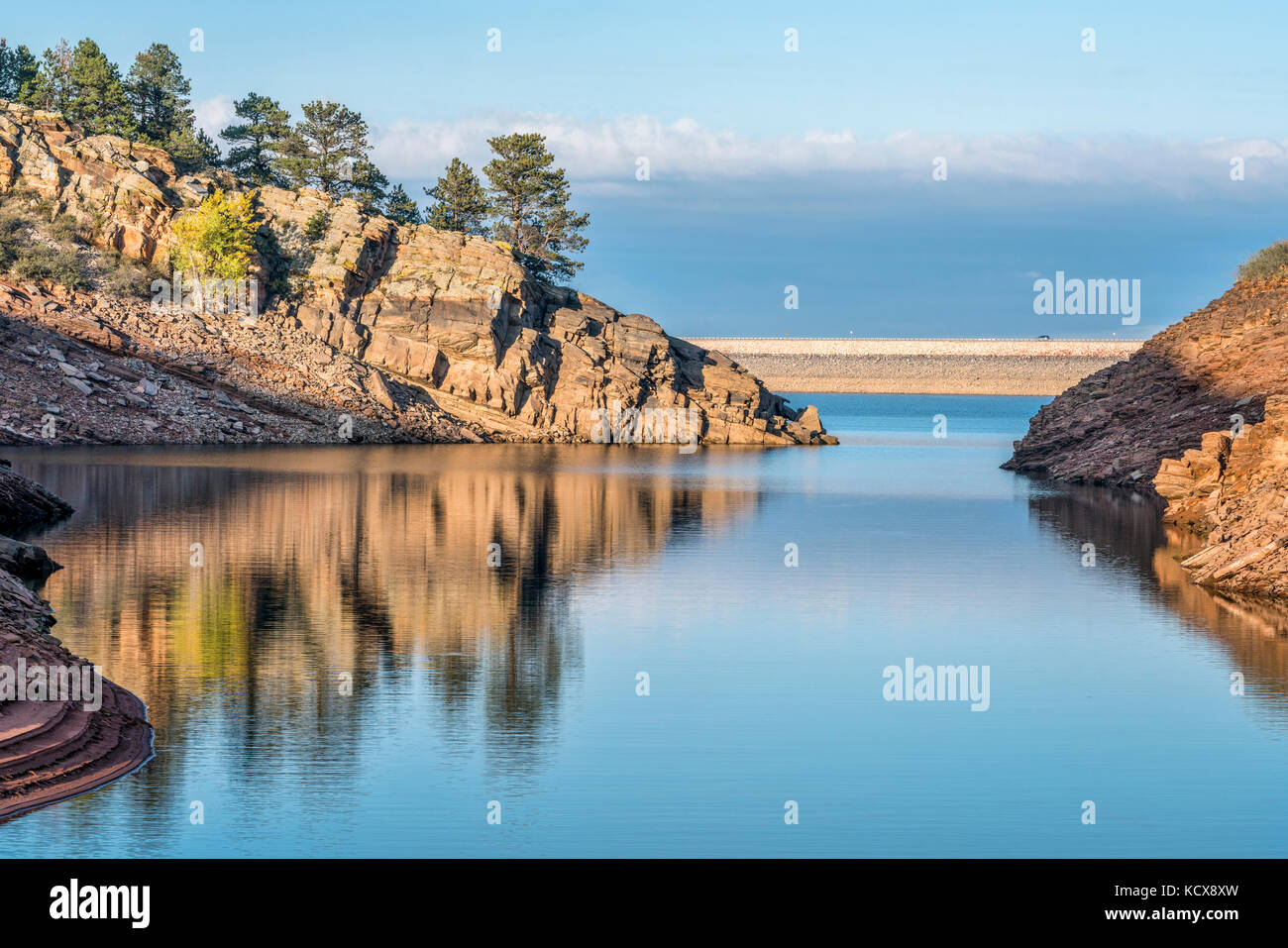 Quiet Afternoon On A Mountain Lake Horsetooth Reservoir Near Fort Stock Photo Alamy