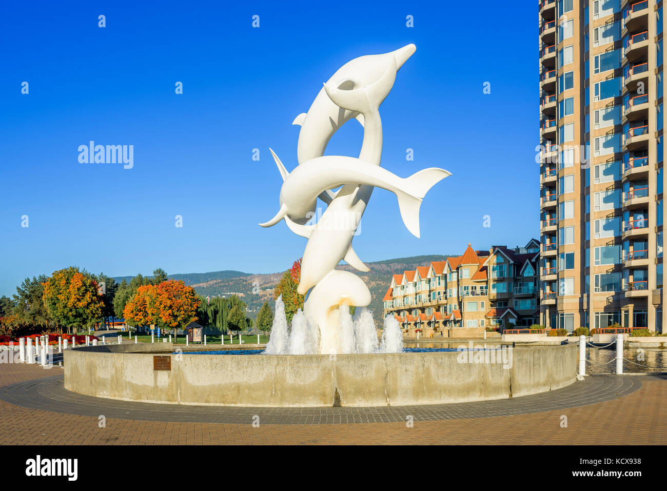 Sculpture called Rhapsody by artist Robert Dow Reid, Waterfront Park, Kelowna, Okanagan Valley, British Columbia, Canada Stock Photo
