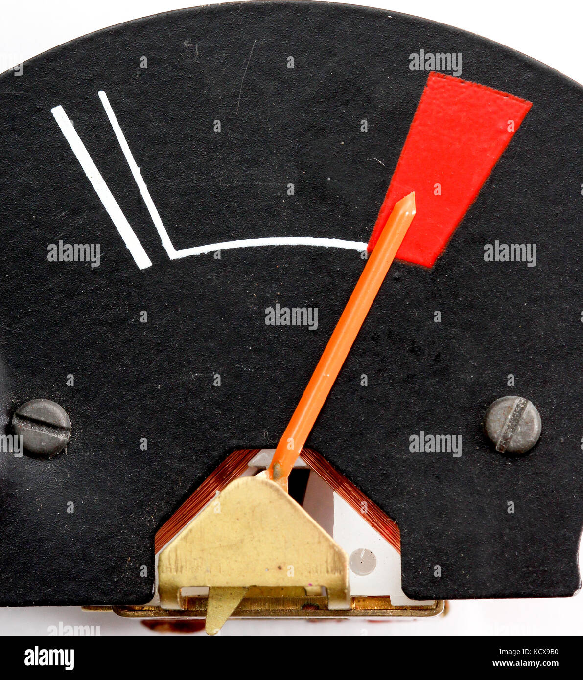 Closeup of an analog measuring device with the needle Stock Photo Alamy