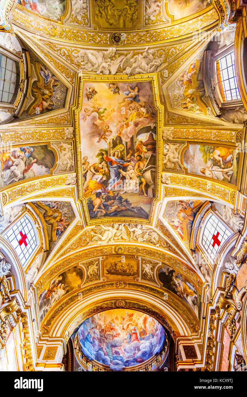 Jesus Fresco Ceiling Dome Santa Maria Maddalena Church Rome Italy ...
