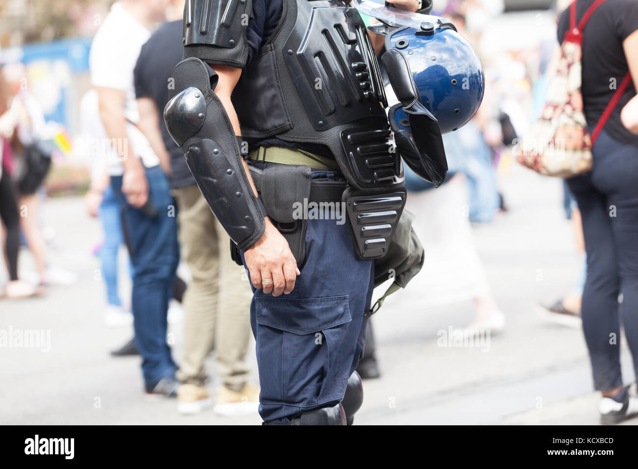 Police officer on duty. Law enforcement. Stock Photo