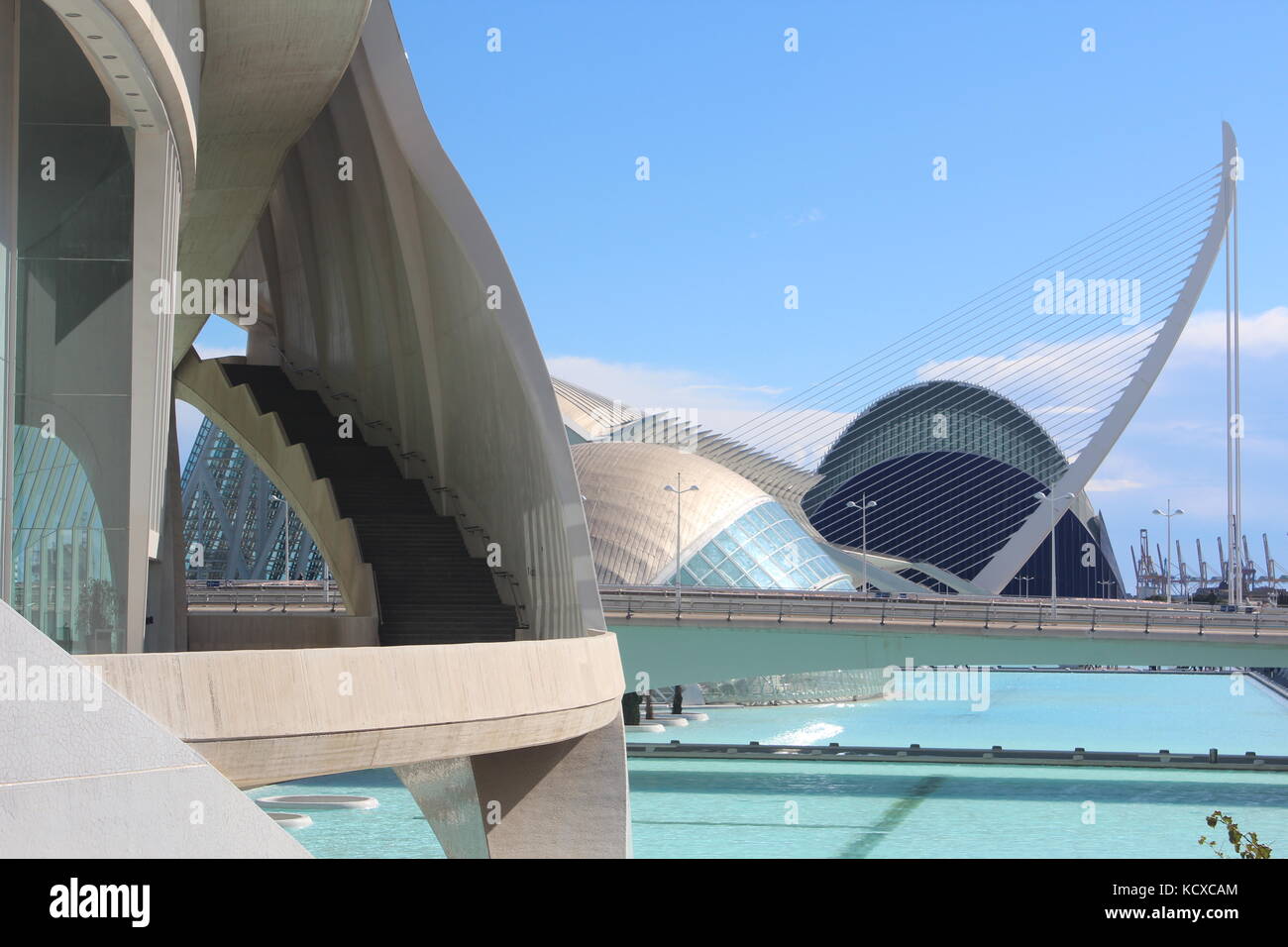 Ciudad de las Artes y las Ciencias. The Science Park in Valencia, Designed by Calatrava. Stock Photo