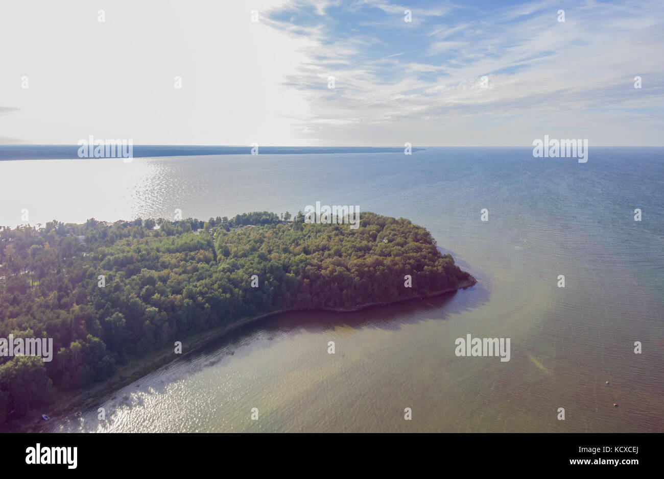 Aerial view baltic sea in Tallinn Estonia, district Harjumaa county, Kakumae Stock Photo