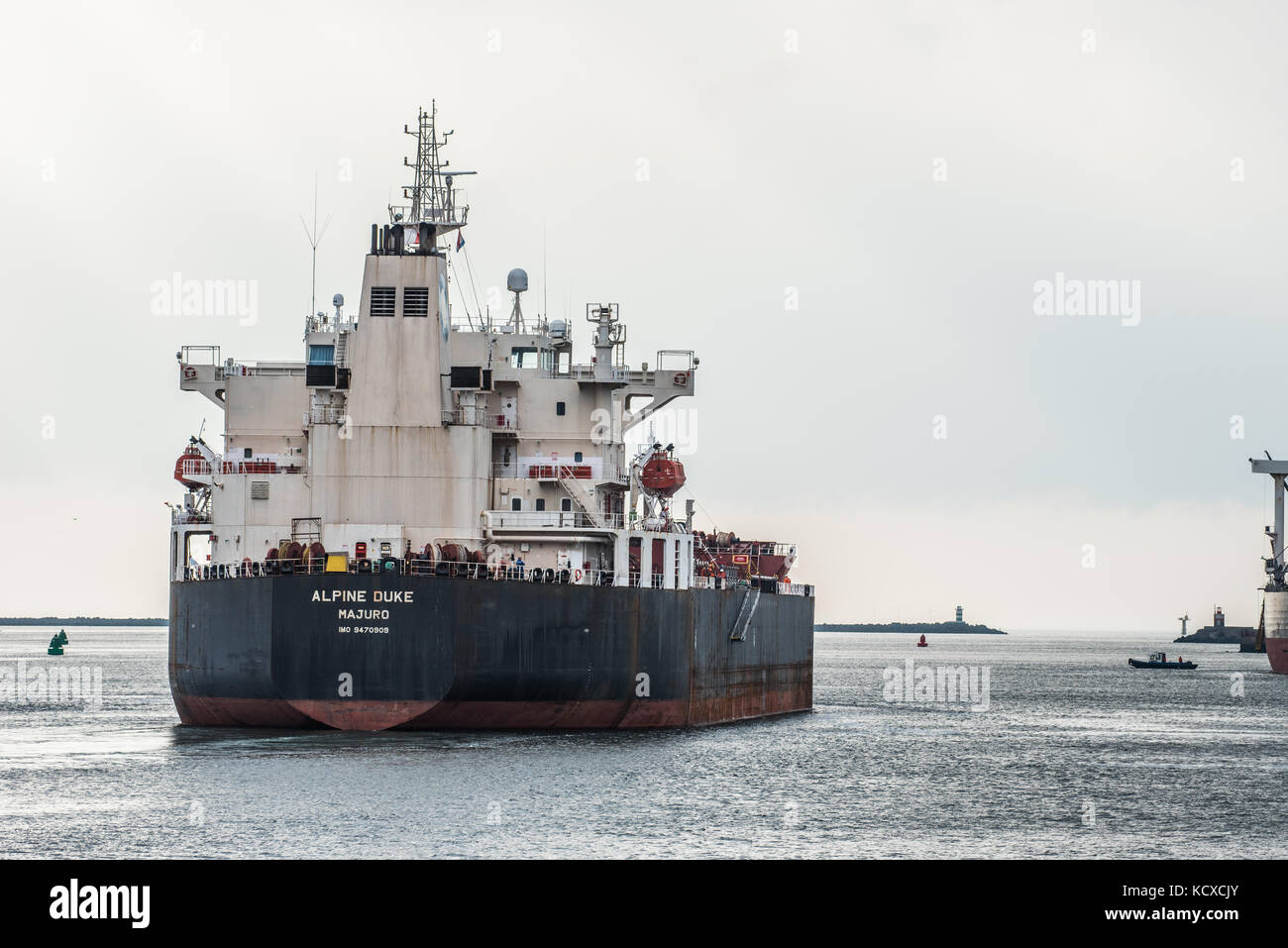 The locks of IJmuiden Holland and the Tata steel Factory Stock Photo