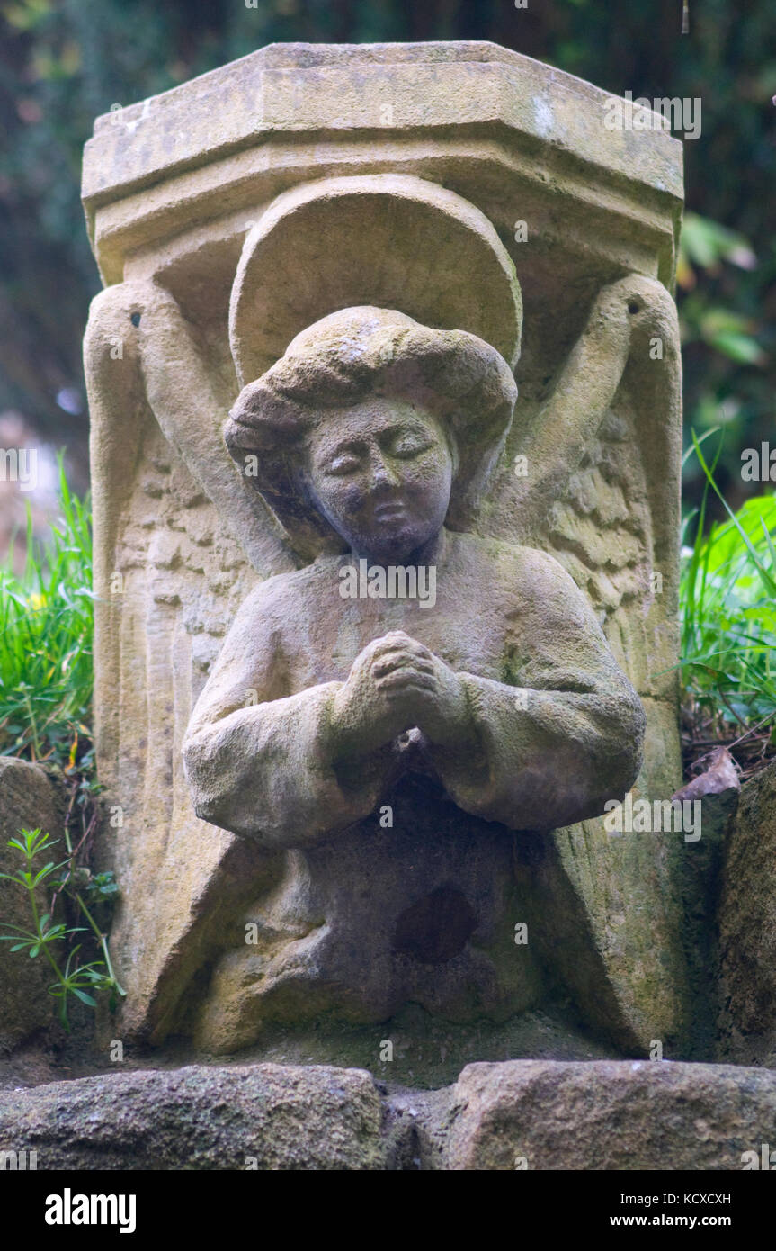 Bath sone sculpture of Angel Stock Photo