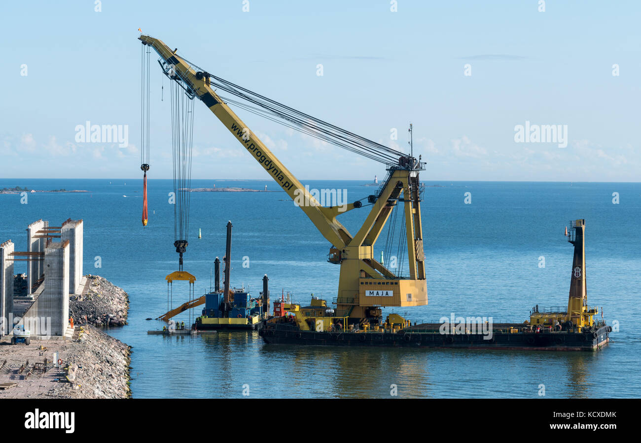 Maja crane ship in Helsinki Finland Stock Photo: 162850707 - Alamy