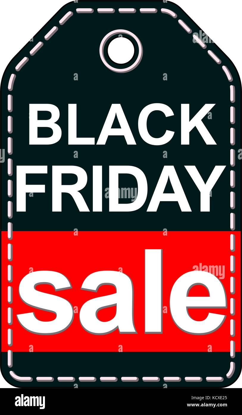 Black Friday sale tag isolated on white background Stock Vector Image ...