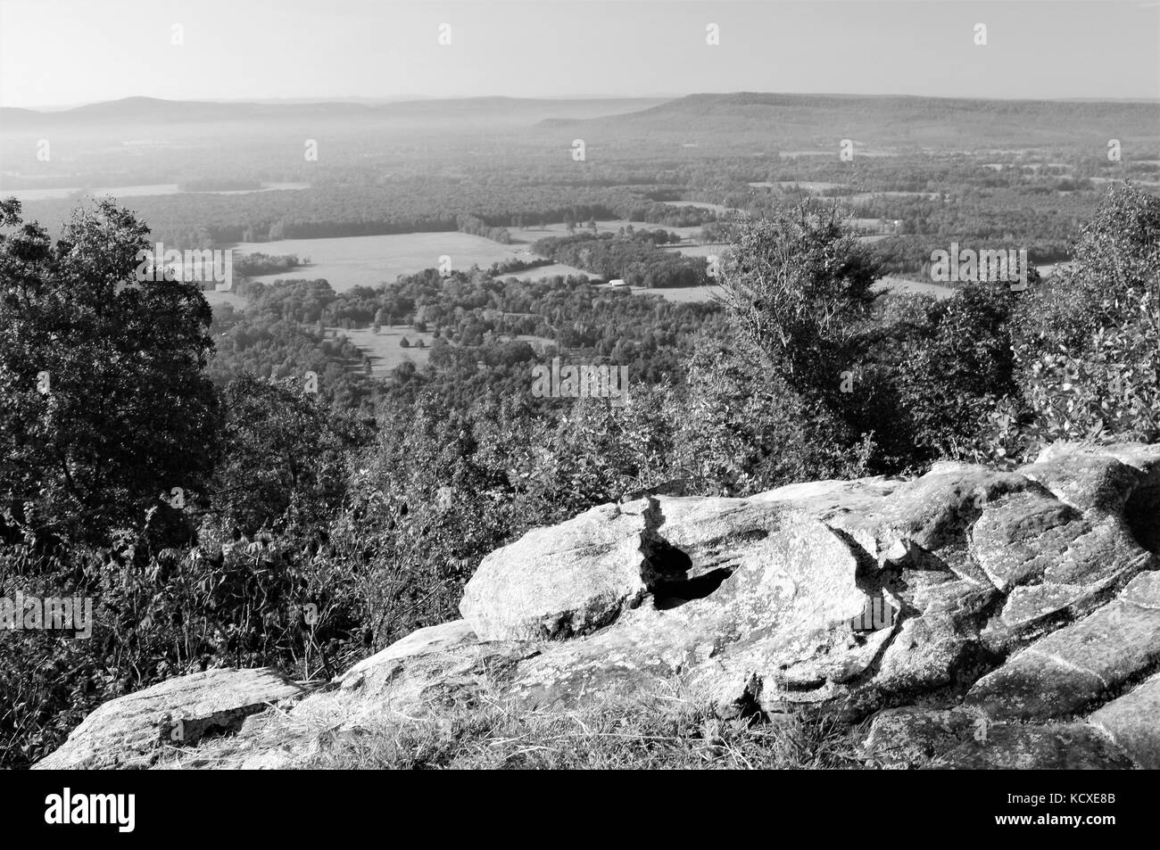 Area overlooking the Petit Jean burial site in the Petit Jean State Park, Arkansas Stock Photo