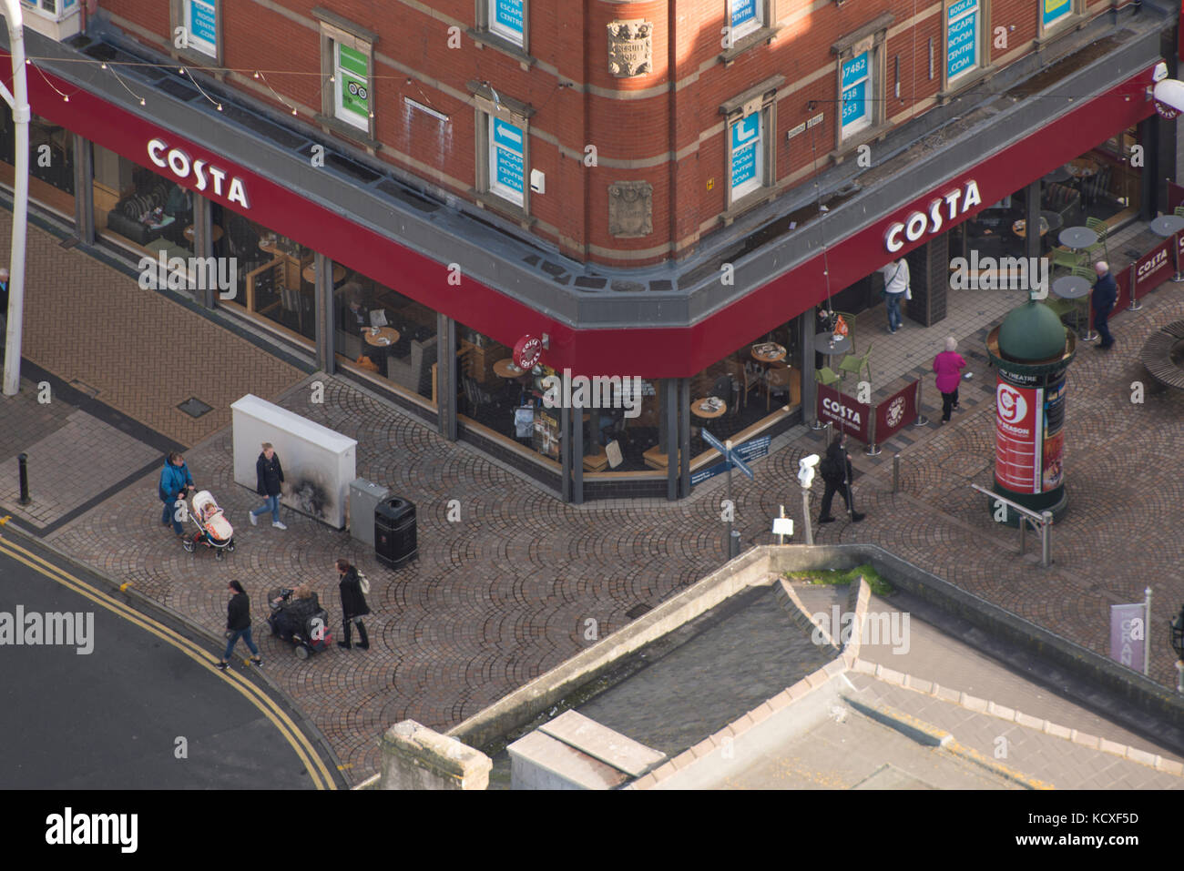 Costa Coffee cafe, Blackpool church street town centre. Credit. LEE