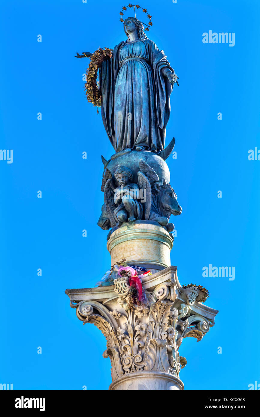 Virgin Mary Statue Immaculate Conception Column Colonna dell Immocolata