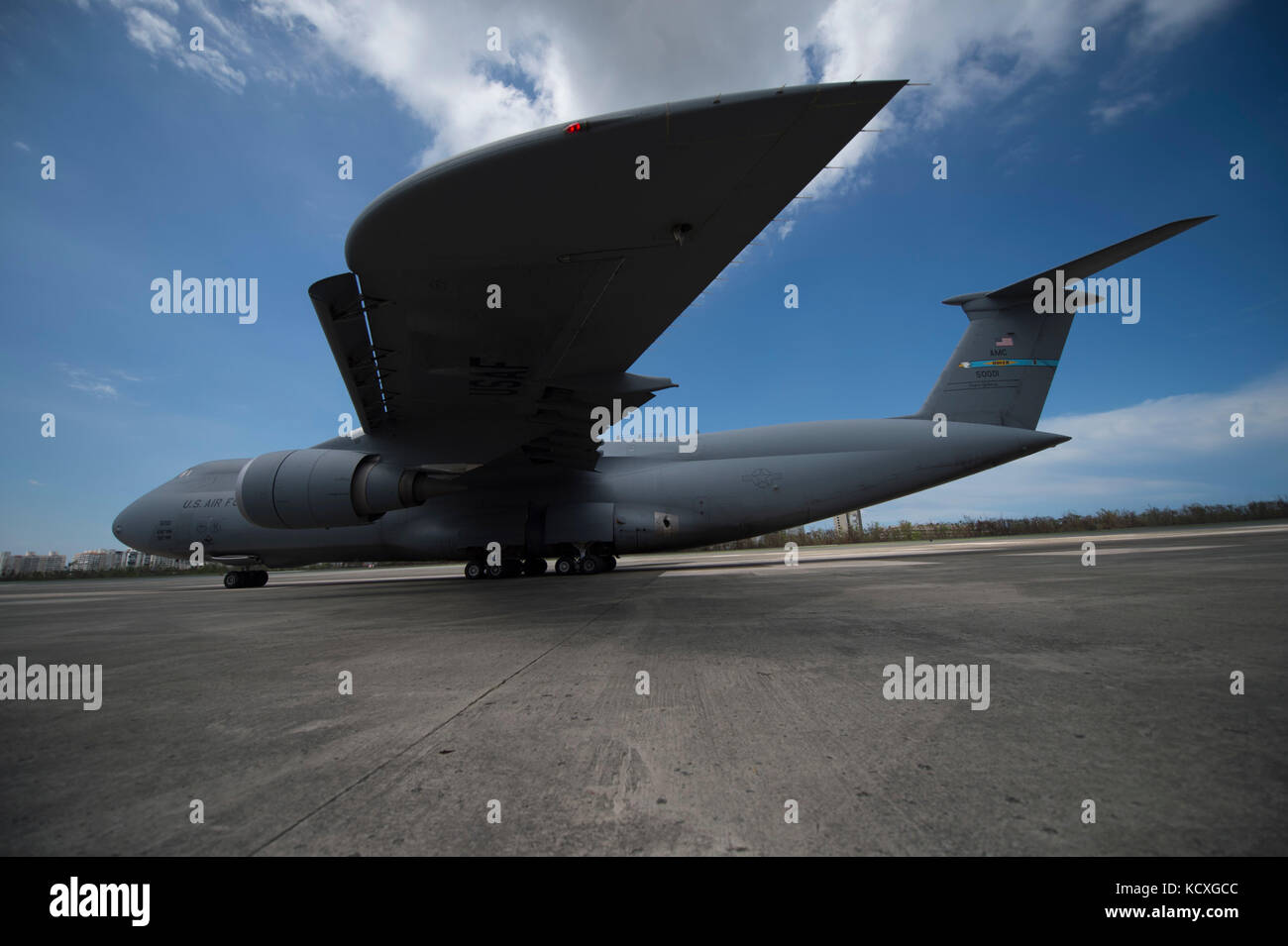 AT&T telecommunication tower is delivered to Puerto Rico Stock Photo ...