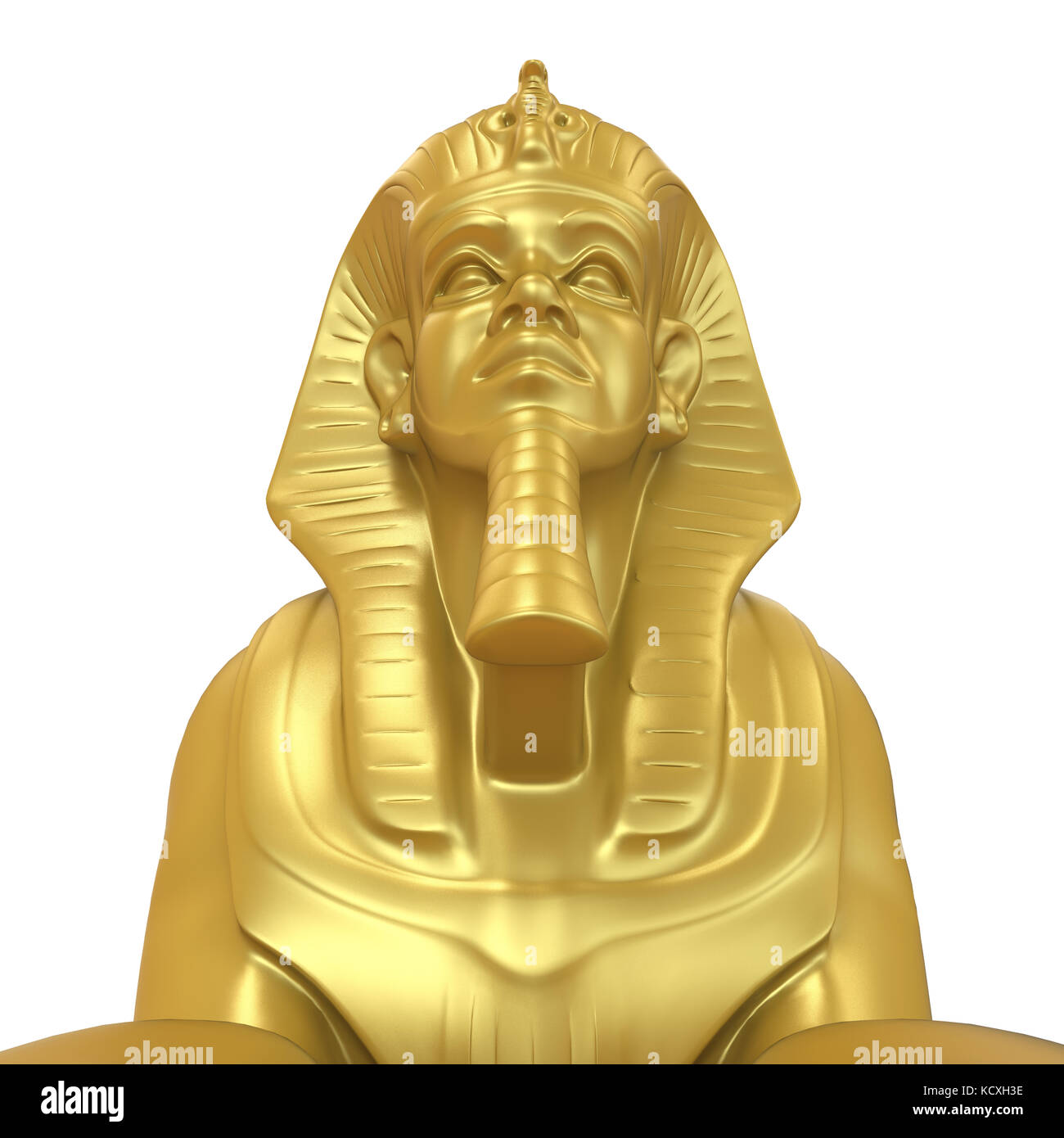Golden Egyptian Sphinx Statue Isolated Stock Photo - Alamy