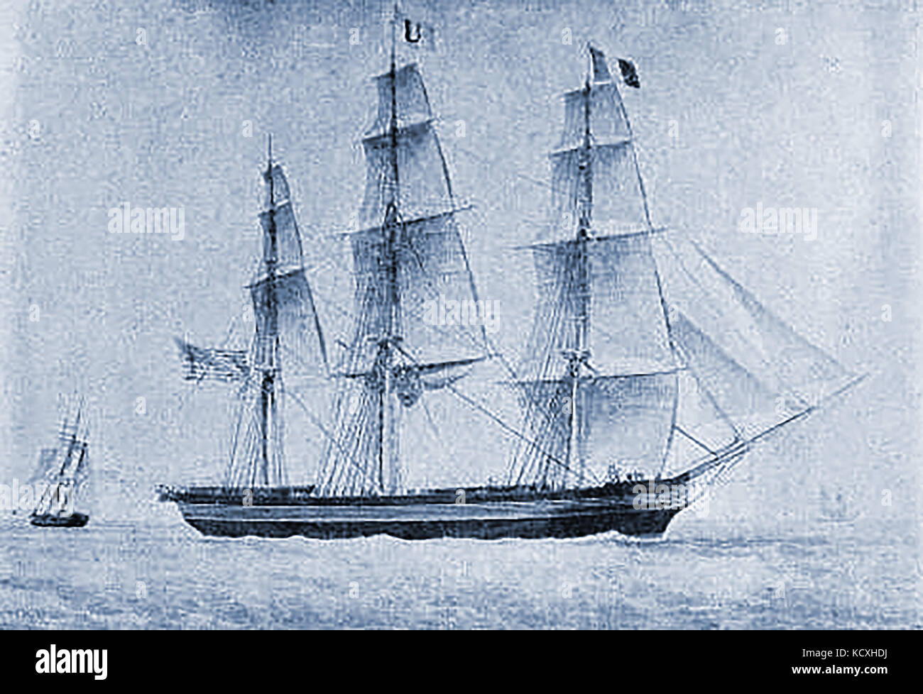 The US Ship CHARLEMAGNE - Built 1824 Stock Photo