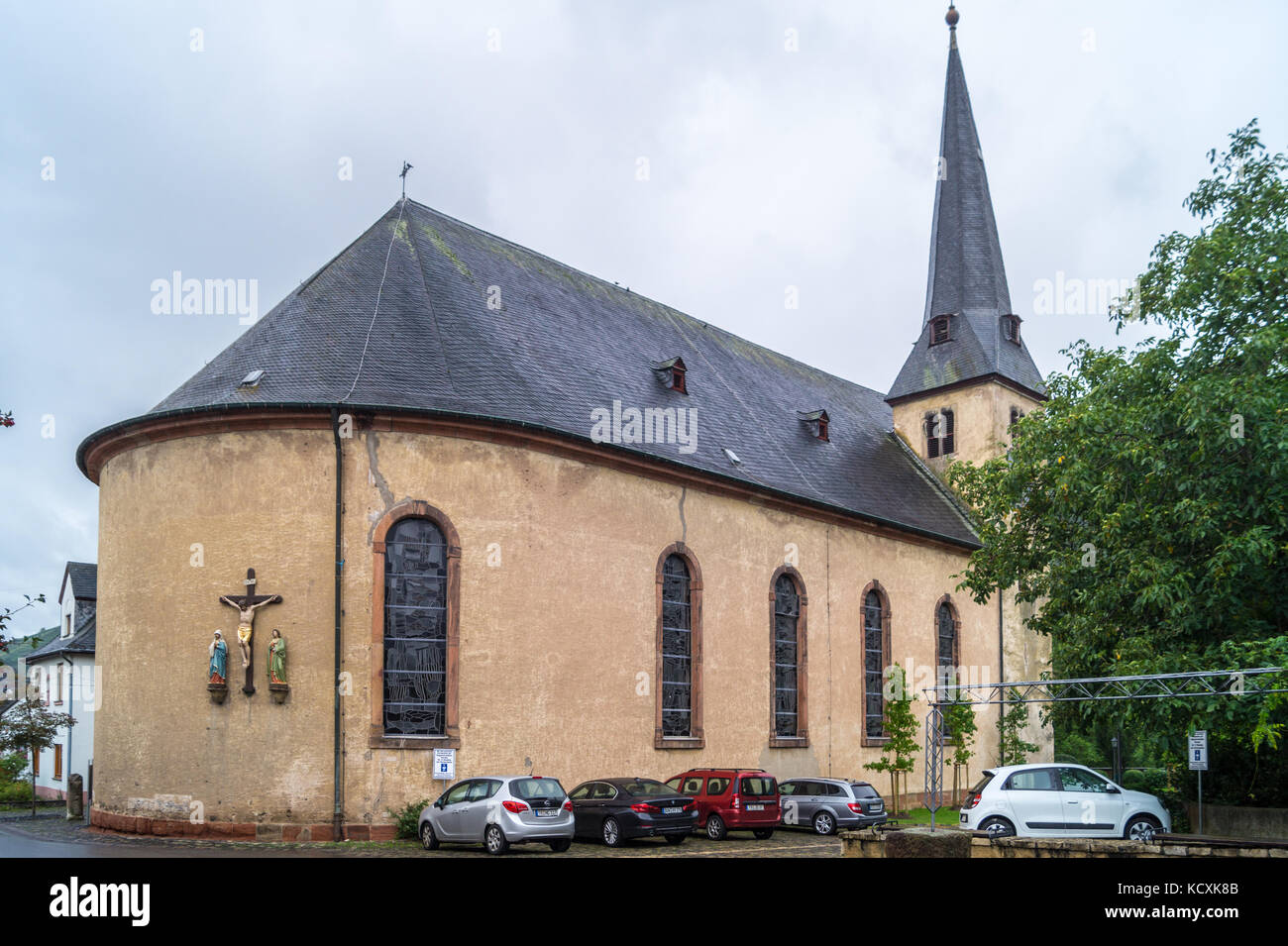 Church of St. Mary, Neumagen- Dhron, Mosel, Rheinland-Pfalz, Germany Stock Photo