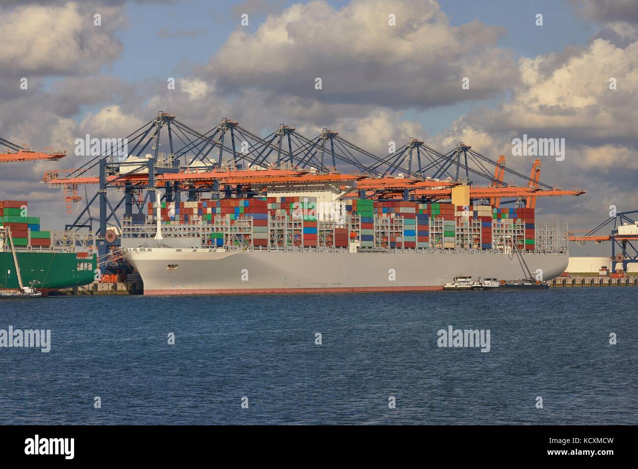 Huge Container Ship Stock Photo