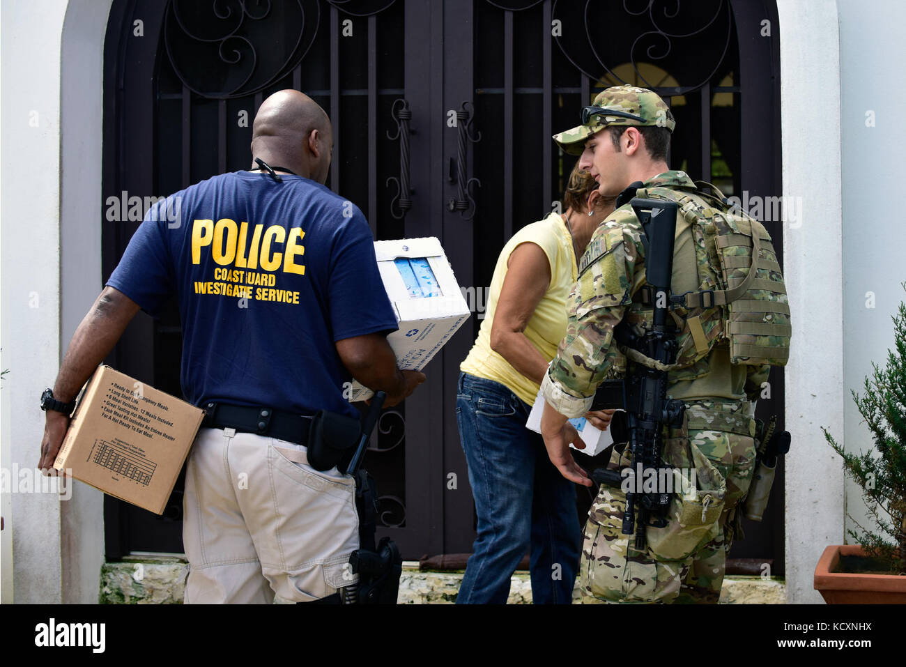 A Coast Guard Investigative Service agent and Coast Guard Petty Stock