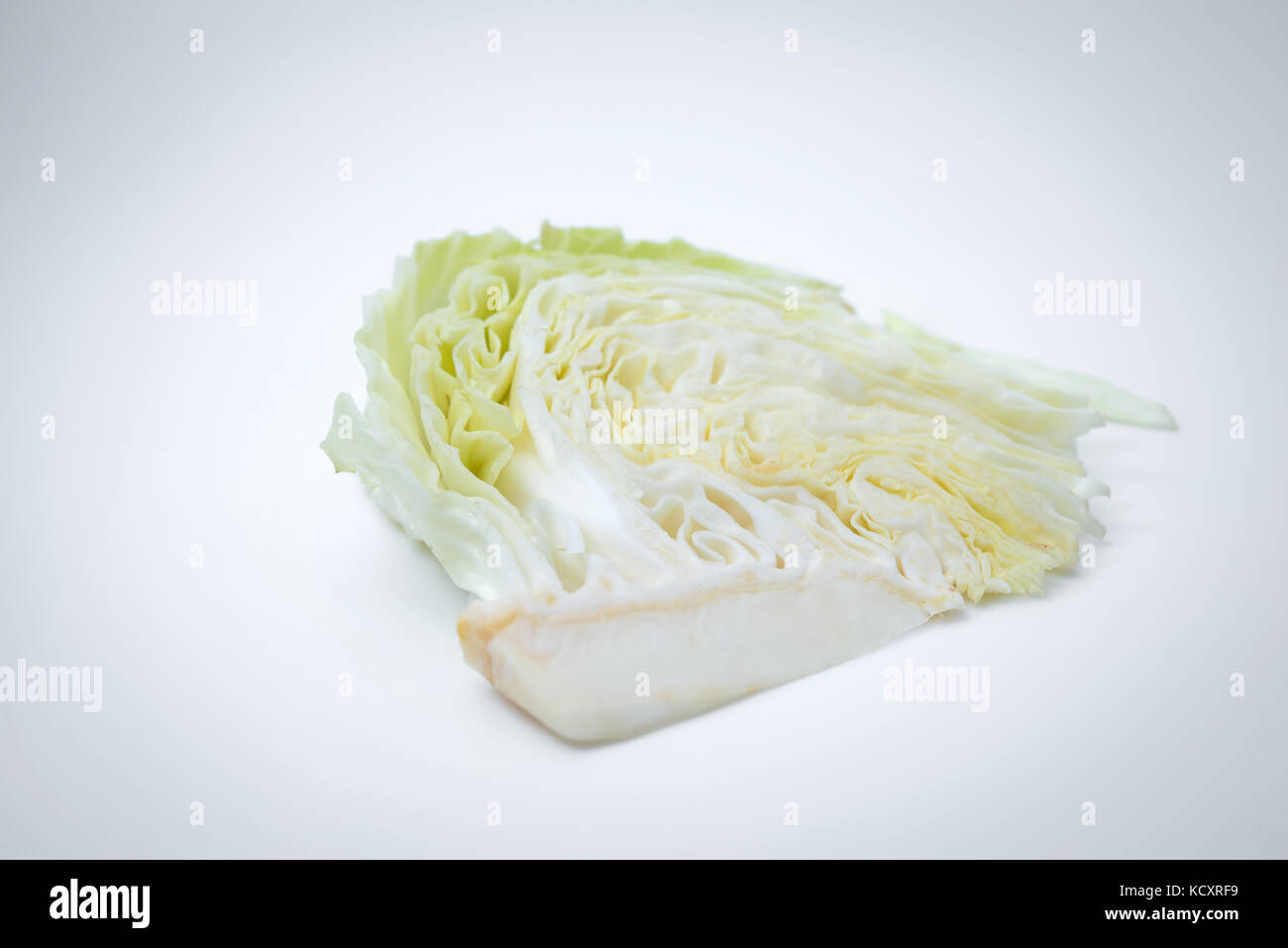 sliced cabbage on white background Stock Photo