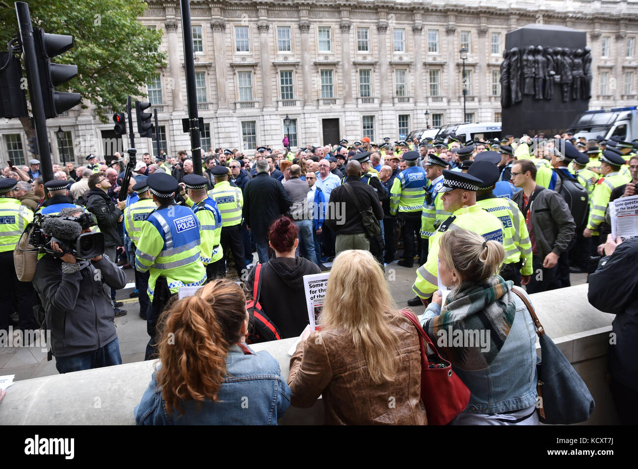 London, UK. 7th Oct, 2017. Thousands of football supporters march through London against extremism. Credit: Matthew Chattle/Alamy Live News Stock Photo