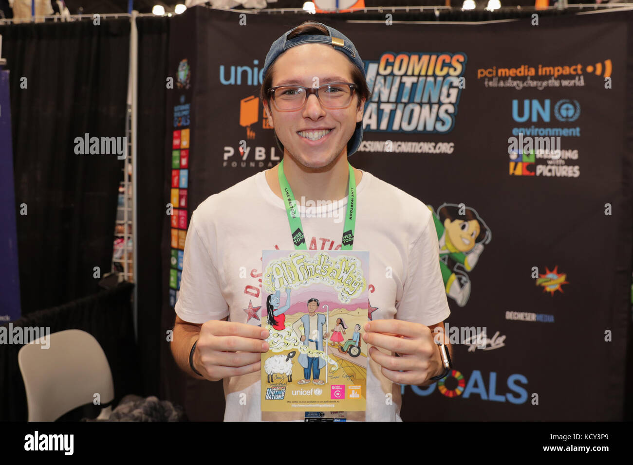 New York, NY, USA. 7th Oct, 2017. Javits Convention Center, New York, USA, October 07 2017 - Comics Uniting Nations During the 3rd Day of the 2017 New York Comic Con today in New York City.Photo: Luiz Rampelotto/EuropaNewswire Credit: Luiz Rampelotto/ZUMA Wire/Alamy Live News Stock Photo