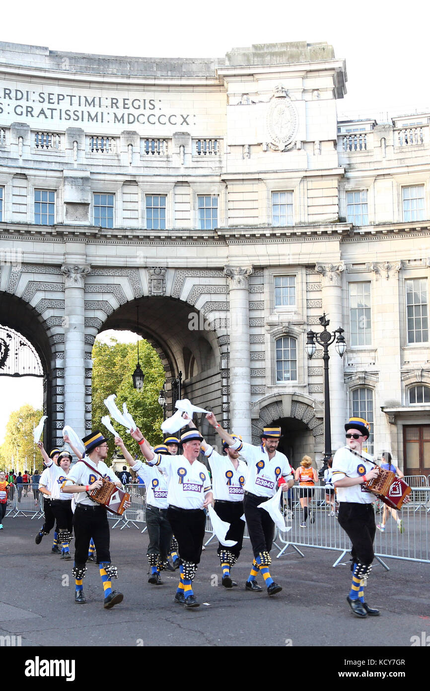 London, UK. 8th October 2017. The Hammersmith Morris Men dancing