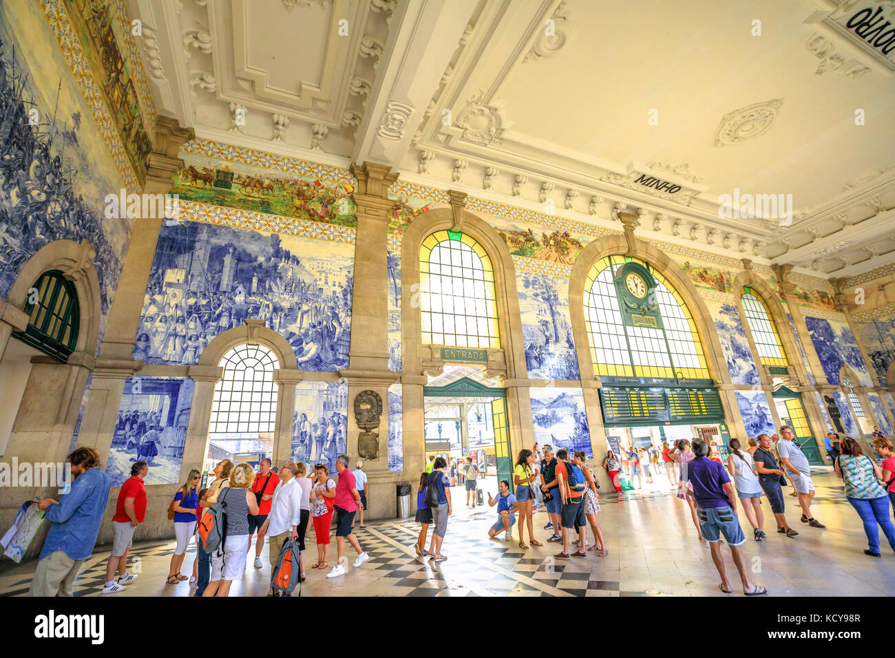 Sao Bento Station interior Stock Photo